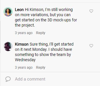 Screenshot of tasks in OhYeah